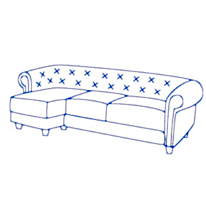 Угловой кожаный диван