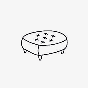 Кожаный пуф