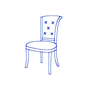 Кожаный стул без мягкой спинки