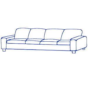 Диван 4 посадочных места